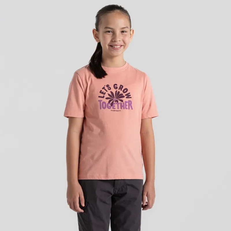 Craghoppers Ellis Short Sleeved T-Shirt Kids in Sunset Haze