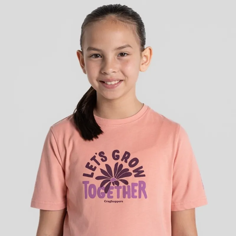 Craghoppers Ellis Short Sleeved T-Shirt Kids in Sunset Haze-2