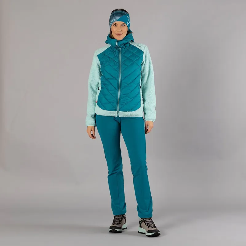 CMP Unlimitech Jacket Hybrid Fix Hood Womens in Antracite-4