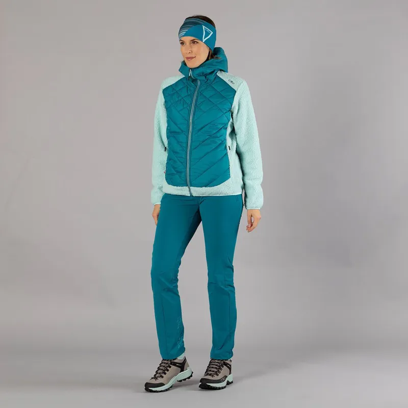 CMP Unlimitech Jacket Hybrid Fix Hood Womens in Antracite-3