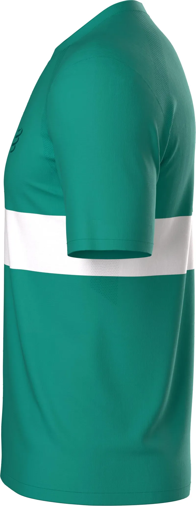 Compressport Performance Short Sleeve Tee Mens in Shady Glade/White-3