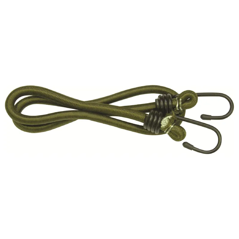 Highlander Olive Bungee Cords 8mm x 75cm 2 pack