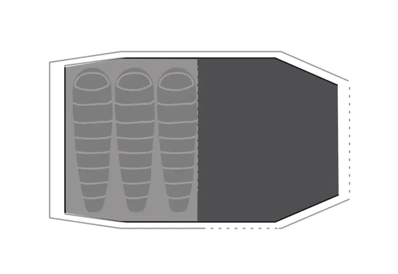Robens Cima Versa 3 Tent Footprint in Grey-1