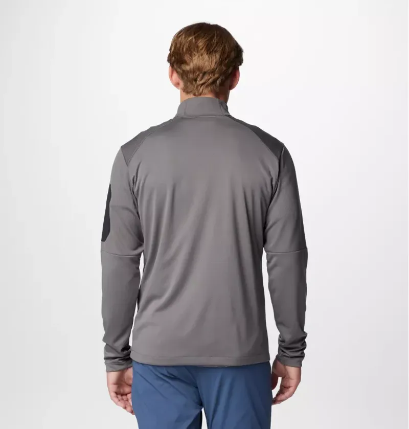 Columbia Columbia Tech Knit 1/4 Zip Mens in City Grey/Black-1