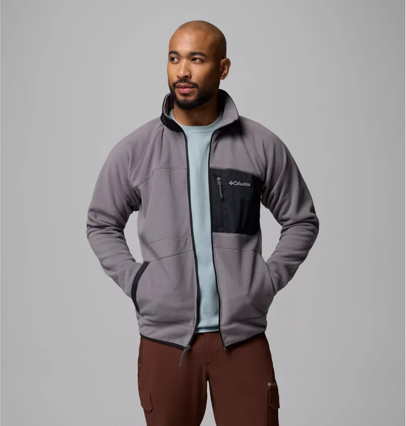 Columbia Fast Trek Overlay Full Zip Mens in City Grey/Black-4