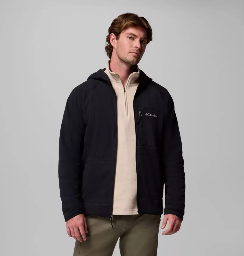 Columbia Fast Trek Overlay Hooded Full Zip Mens in Black-1