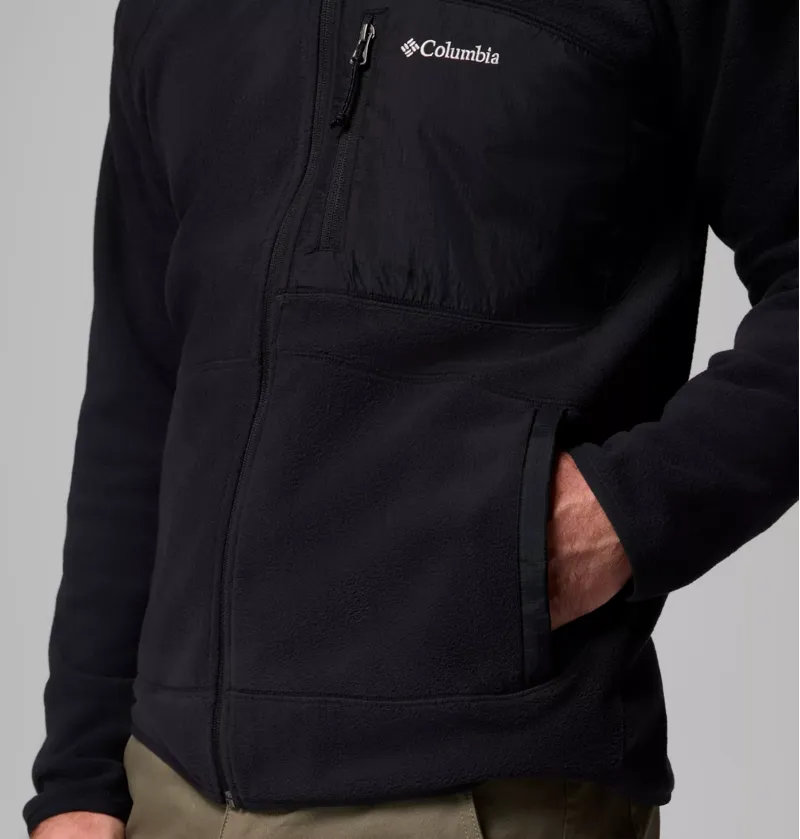 Columbia Fast Trek Overlay Hooded Full Zip Mens in Black-6