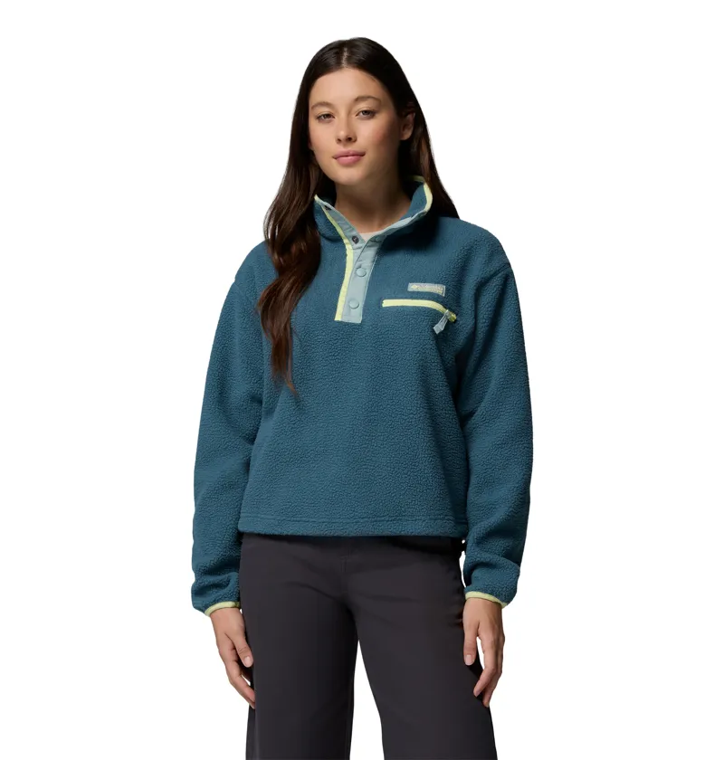 Columbia Helvetia II Cropped Half Snap Fleece Womens Everblue