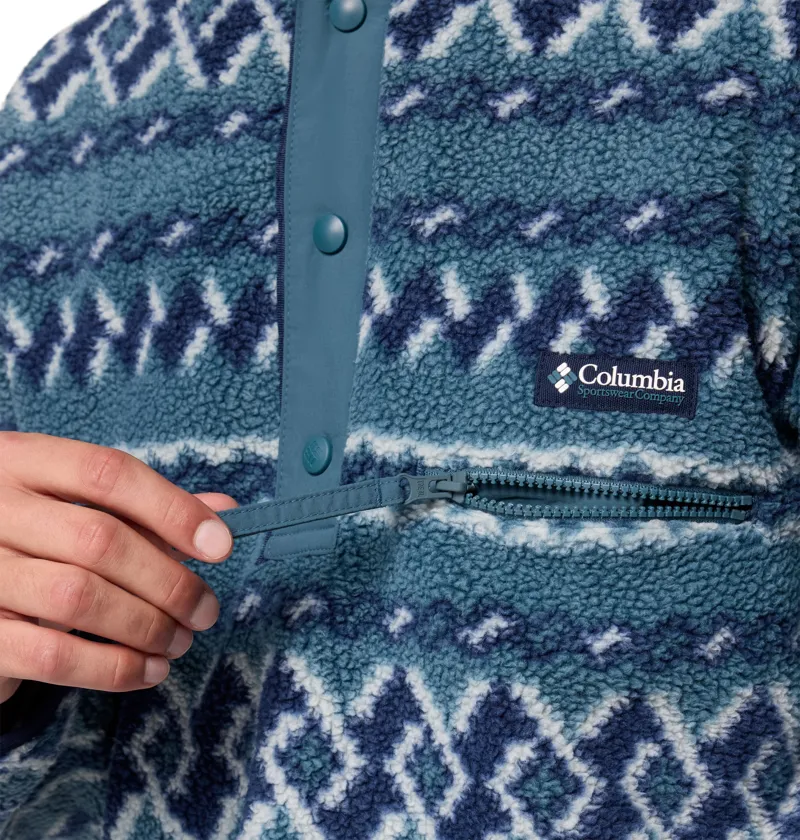 Columbia Helvetia II Printed Half Snap Fleece Mens in Everblue KnitKnot-6