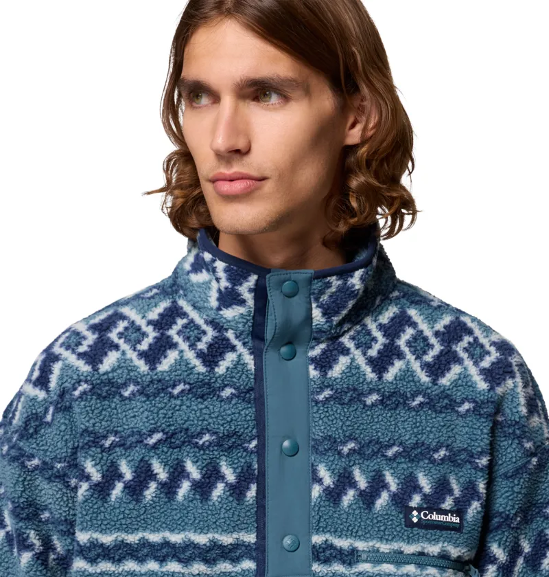 Columbia Helvetia II Printed Half Snap Fleece Mens in Everblue KnitKnot-5
