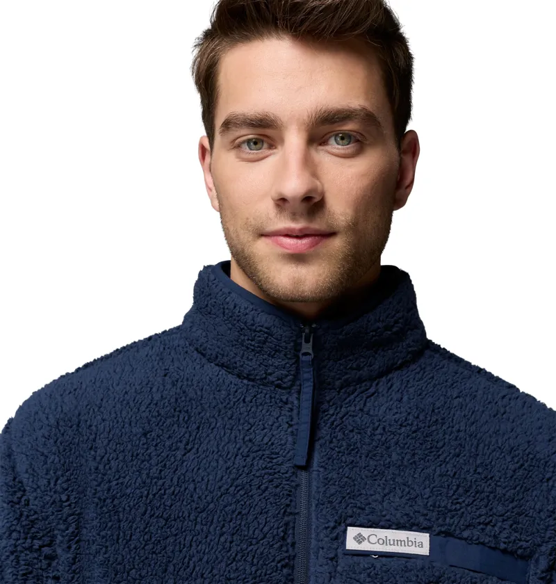 Columbia Rugged Ridge High Pile Full Zip Mens in Collegiate Navy-4