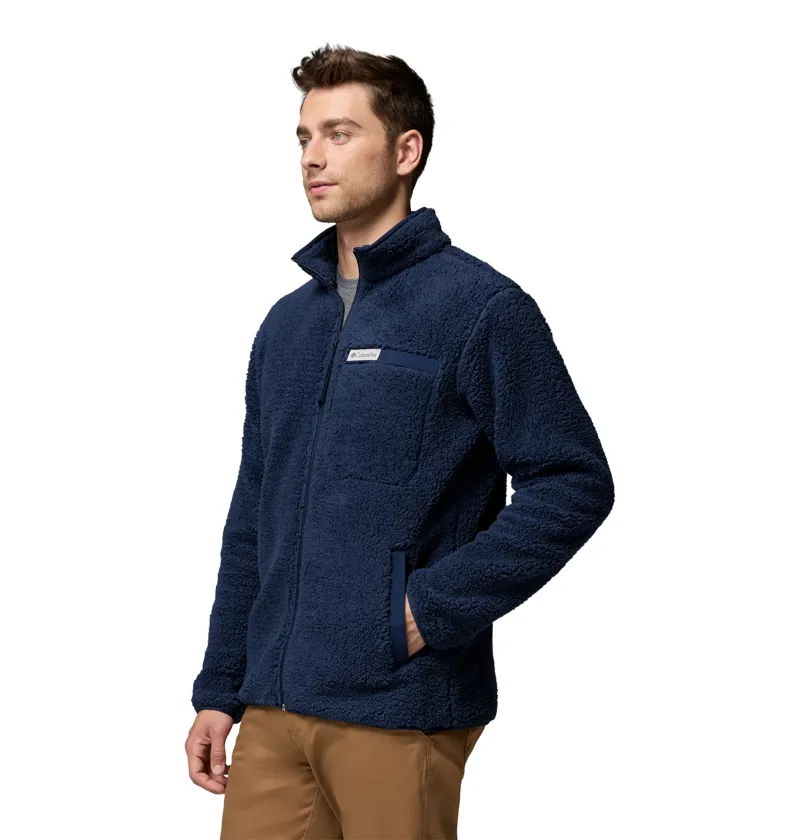 Columbia Rugged Ridge High Pile Full Zip Mens in Collegiate Navy-3
