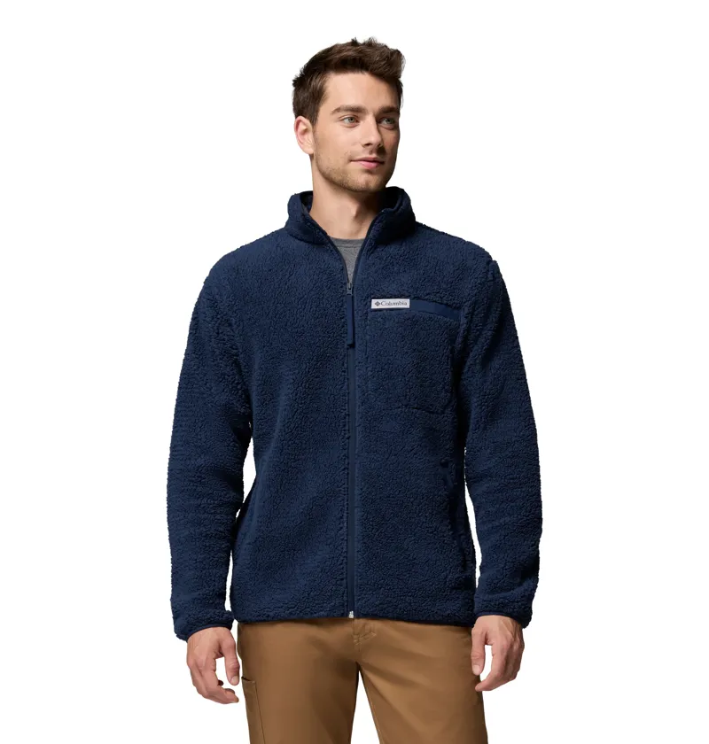 Columbia Rugged Ridge High Pile Full Zip Mens in Collegiate Navy