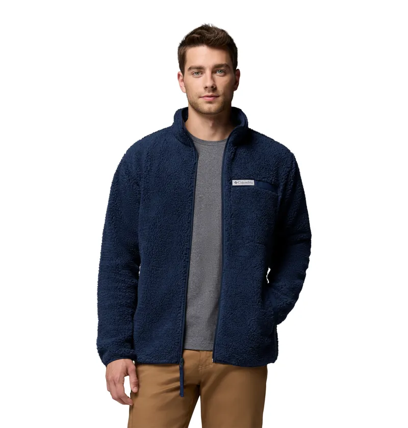 Columbia Rugged Ridge High Pile Full Zip Mens in Collegiate Navy-2
