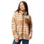 Columbia West Bend Print Full Zip II Womens in Camel Brown Herringplaid