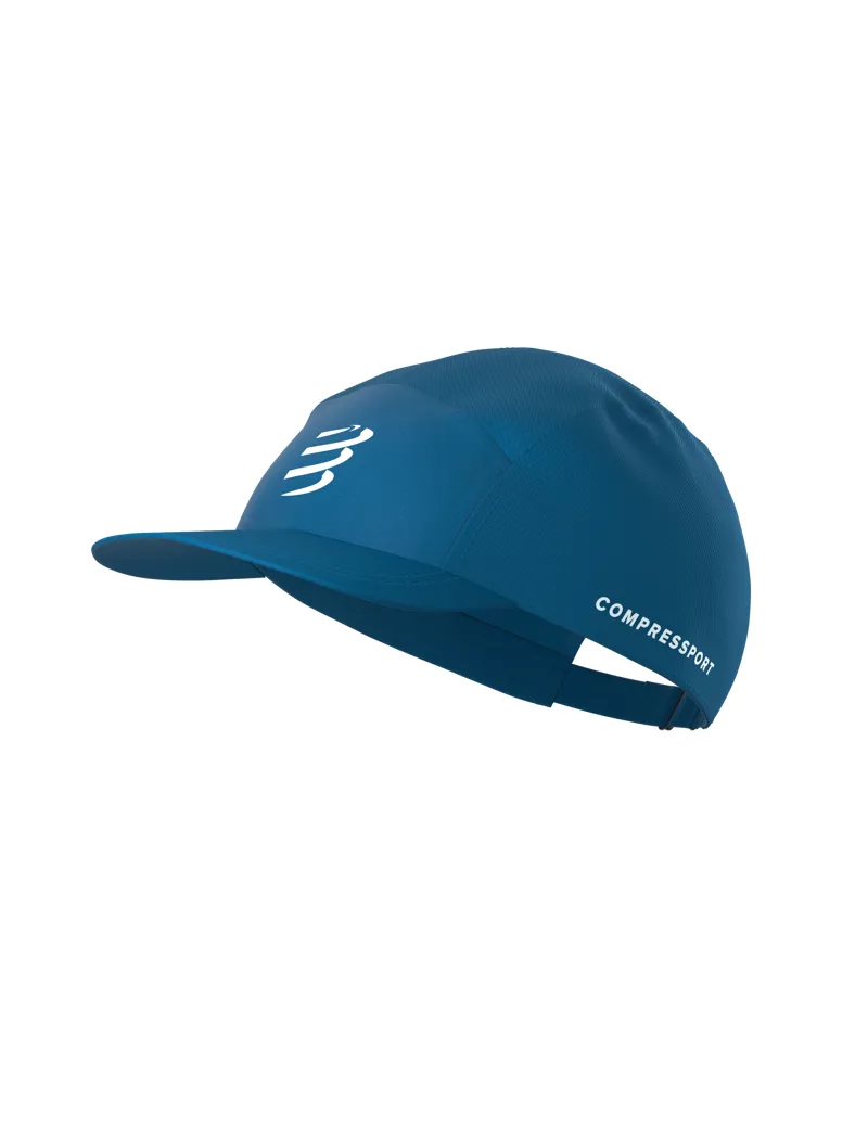 Compressport 5 Panel Running Cap in Blue Saphire