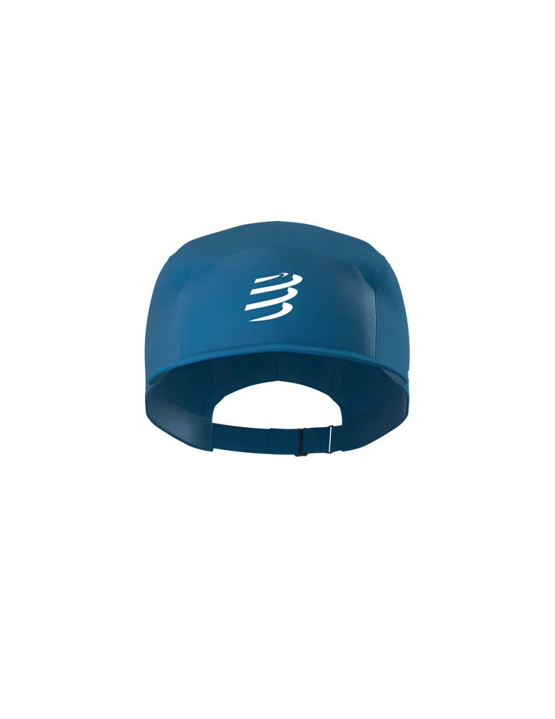 Compressport 5 Panel Running Cap in Blue Saphire-1