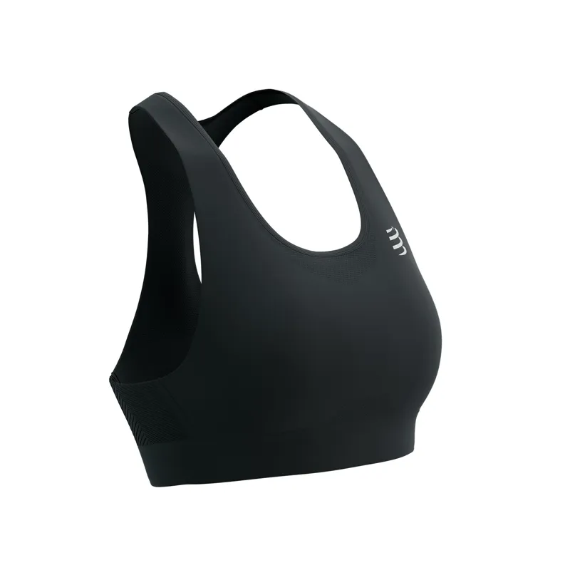 CompresSport Feelfree Seamless Running Bra in Black-1