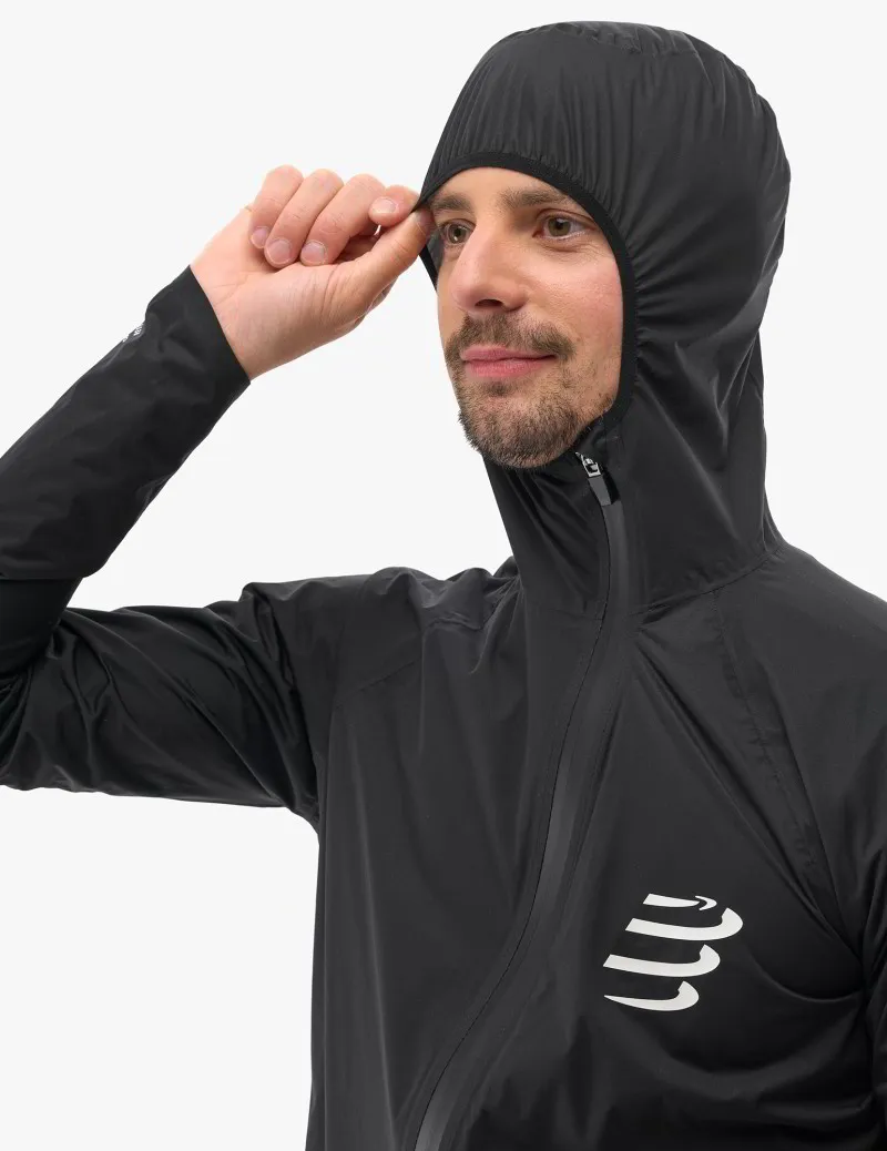CompresSport Hurricane Waterproof 10/10 Jacket Mens in Black-5