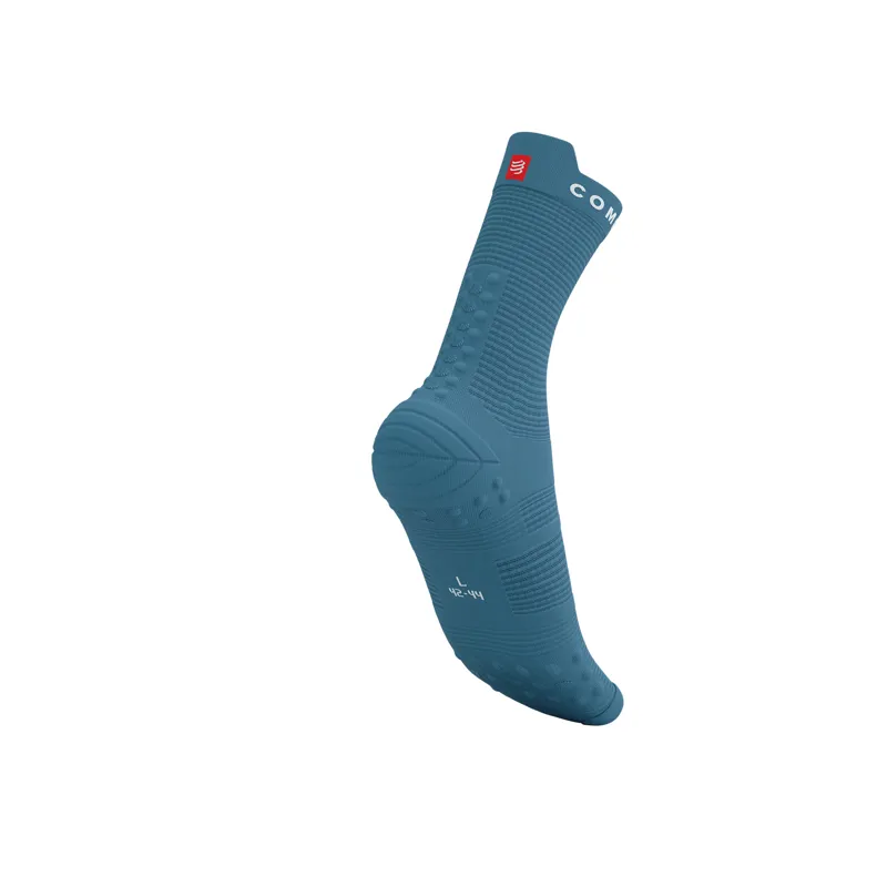 CompresSport Pro Racing Socks V4.0 Run High in Niagra Blue/White-3