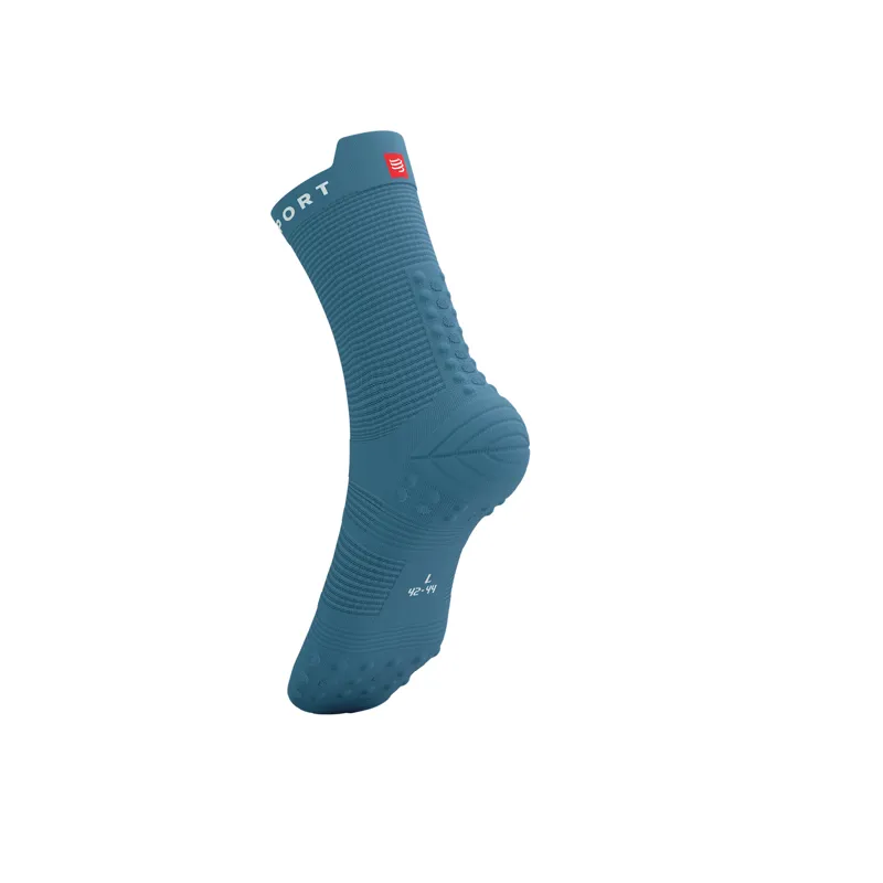CompresSport Pro Racing Socks V4.0 Run High in Niagra Blue/White-2