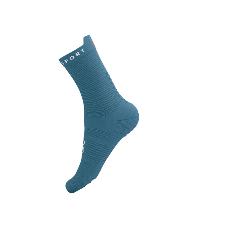 CompresSport Pro Racing Socks V4.0 Run High in Niagra Blue/White-5