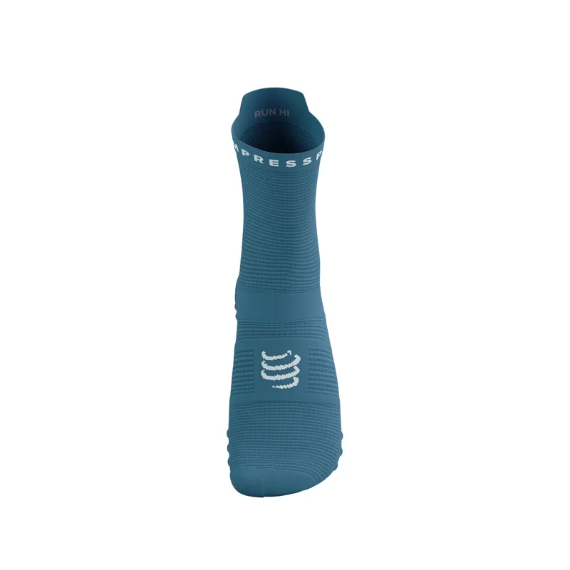 CompresSport Pro Racing Socks V4.0 Run High in Niagra Blue/White-6