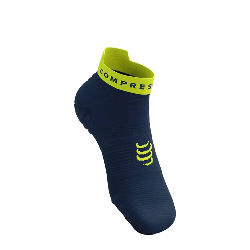 CompresSport Pro Racing Socks V4.0 Run Low in Blue/Green Sheen-1