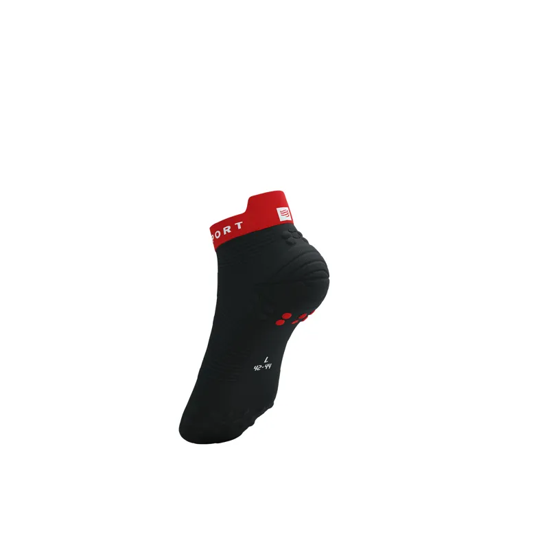 CompresSport Pro Racing Socks V4.0 Run Low in Black Core Red-4