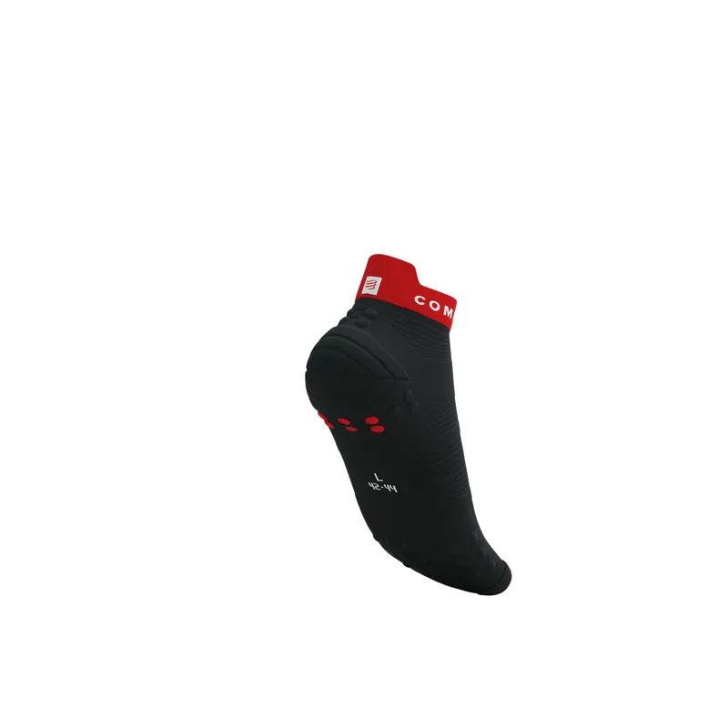 CompresSport Pro Racing Socks V4.0 Run Low in Black Core Red-6