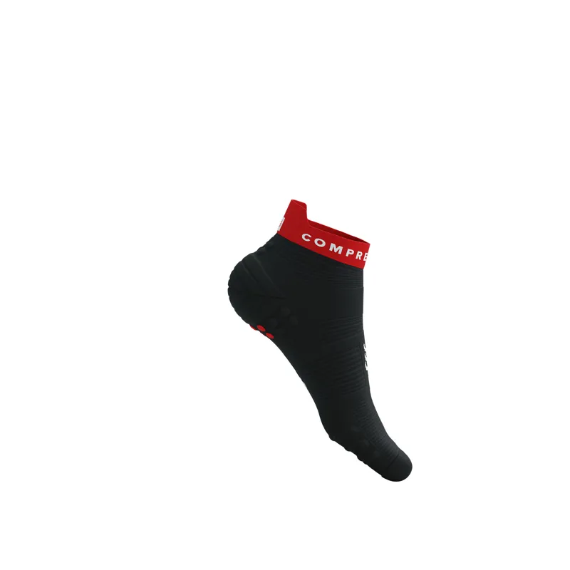 CompresSport Pro Racing Socks V4.0 Run Low in Black Core Red-1