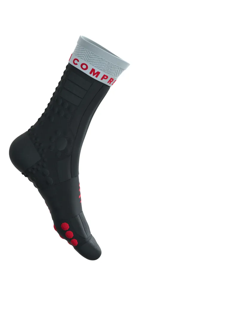Compressport Pro Racing Socks Winter Trail in Black/Gray Violet-2