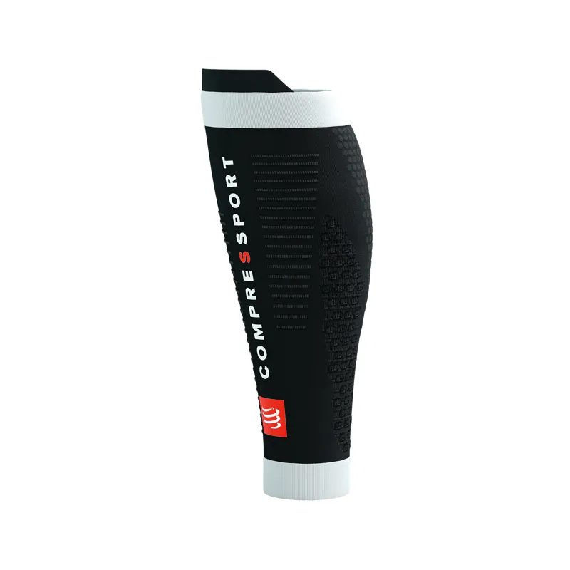 CompresSport R2 3.0 Calf Sleeves in Black/White