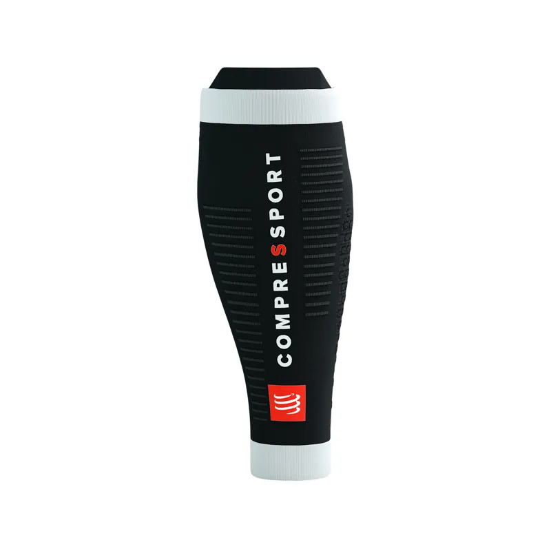 CompresSport R2 3.0 Calf Sleeves in Black/White-2