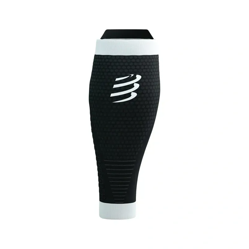 Compressport R2 3.0 Calf Sleeves in Black/White-7