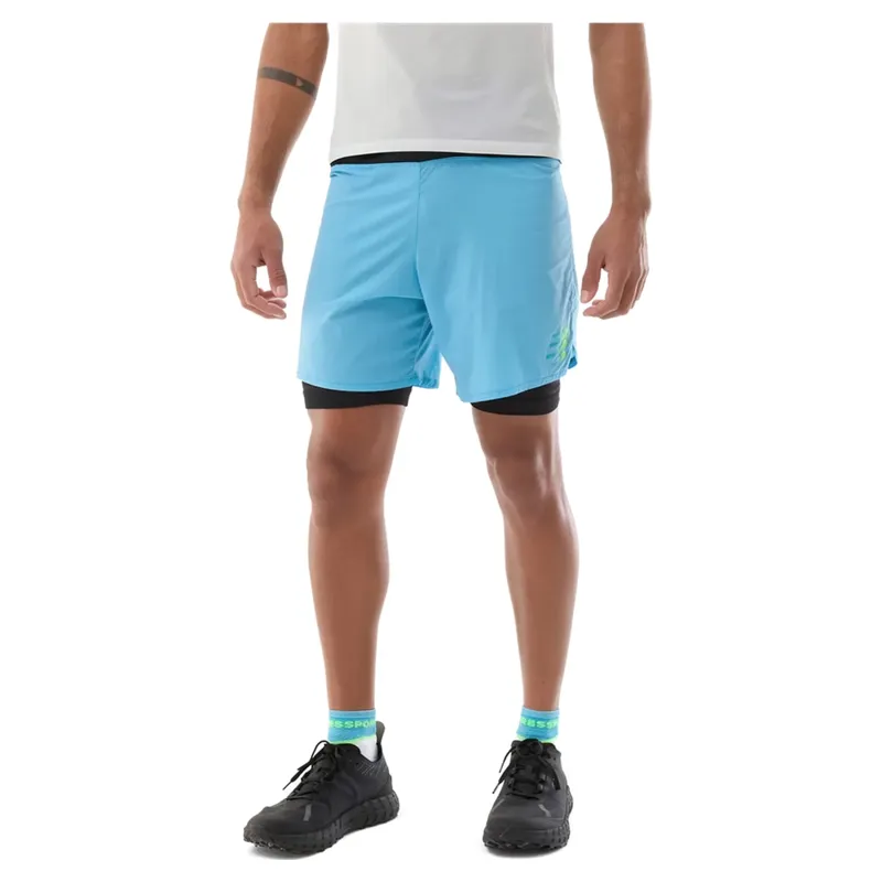 Compressport Trail Racing 2-In-1 Short Mens in Norse Blue