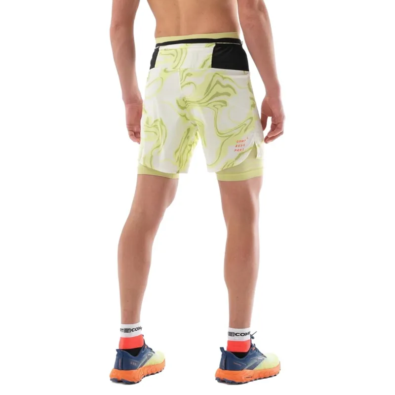CompresSport Trail Racing 2-In-1 Short Mens in Green Camo-1
