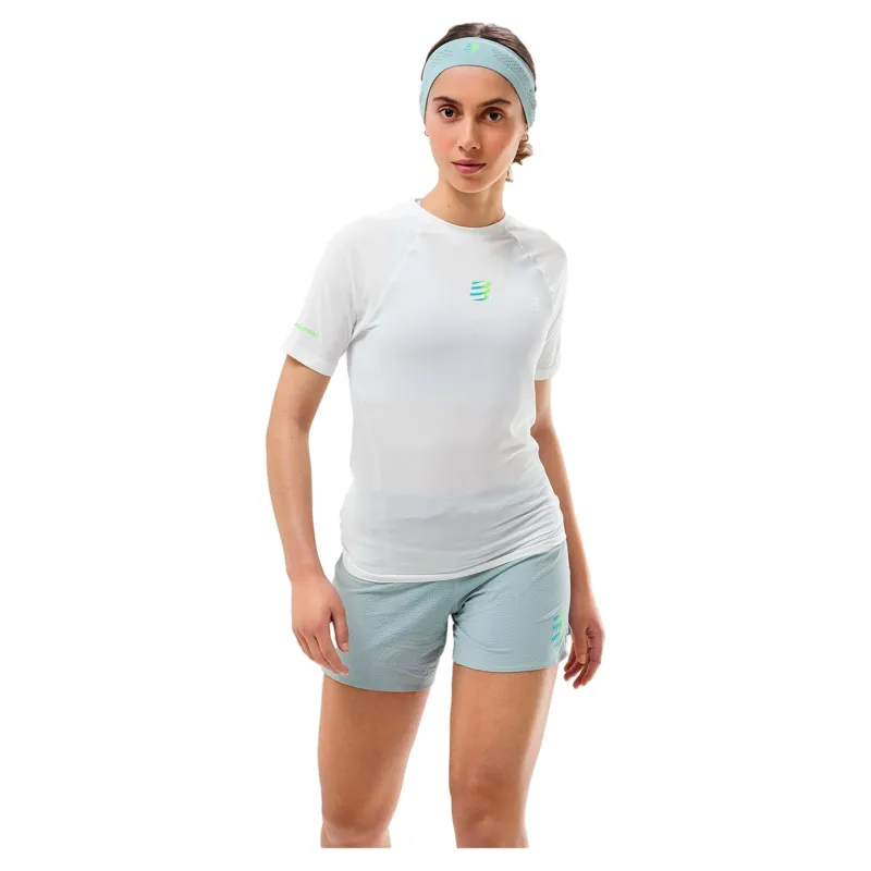 Compressport Trail Racing SS T-Shirt Womens in Star White