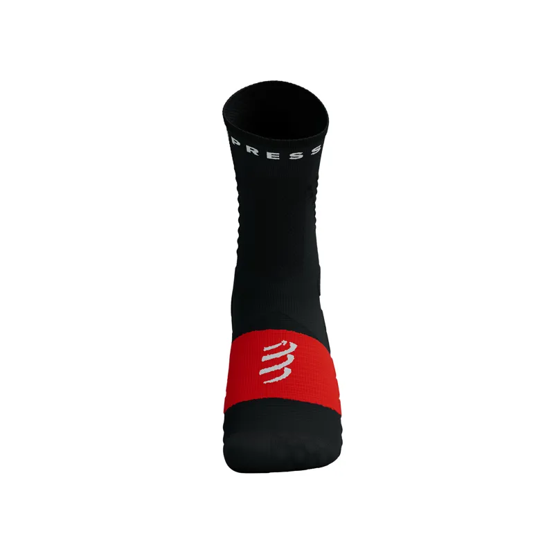 CompresSport Ultra Trail V2.0 Running Socks in Black Red-1