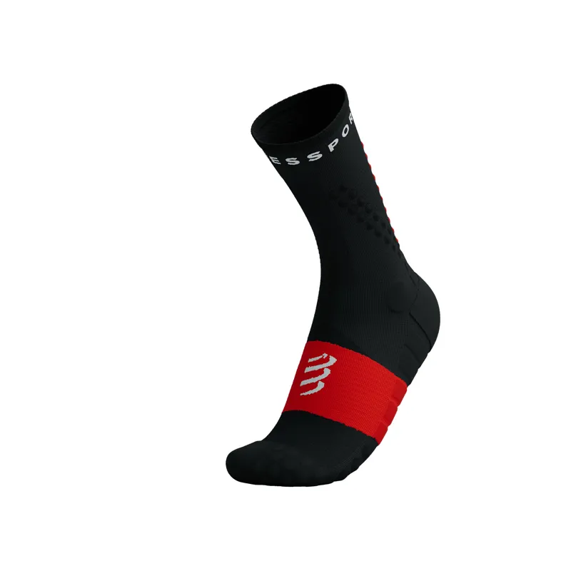 CompresSport Ultra Trail V2.0 Running Socks in Black Red-4