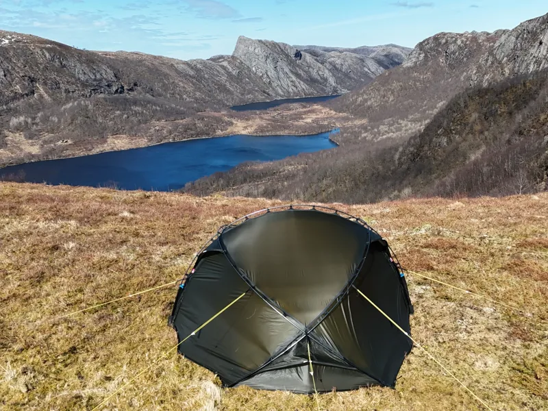 Nortent Vern 2 Silnylon 3S Tent with Footprint in Army Green-2