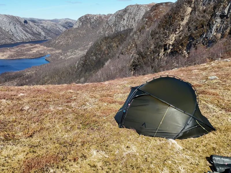 Nortent Vern 2 Silnylon 3S Tent with Footprint in Army Green-3