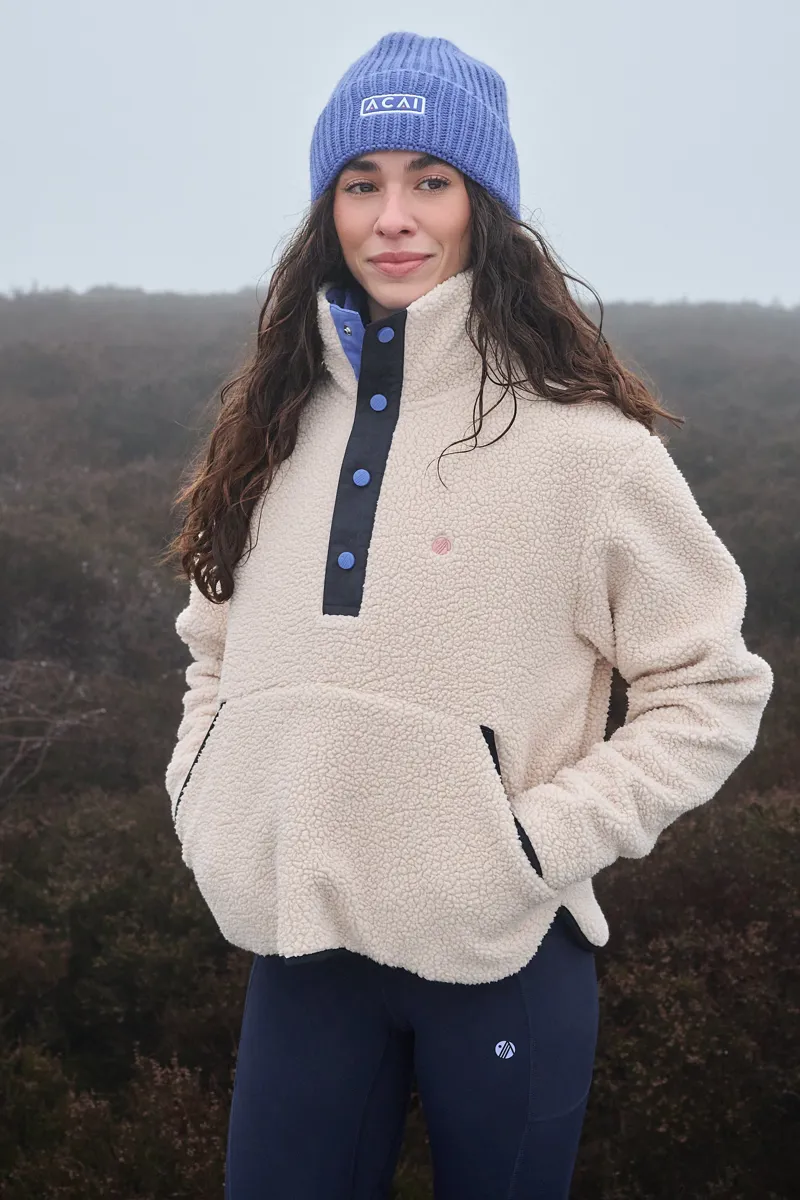 Acai Nomad Fleece Women's in Oatmeal/Navy-2