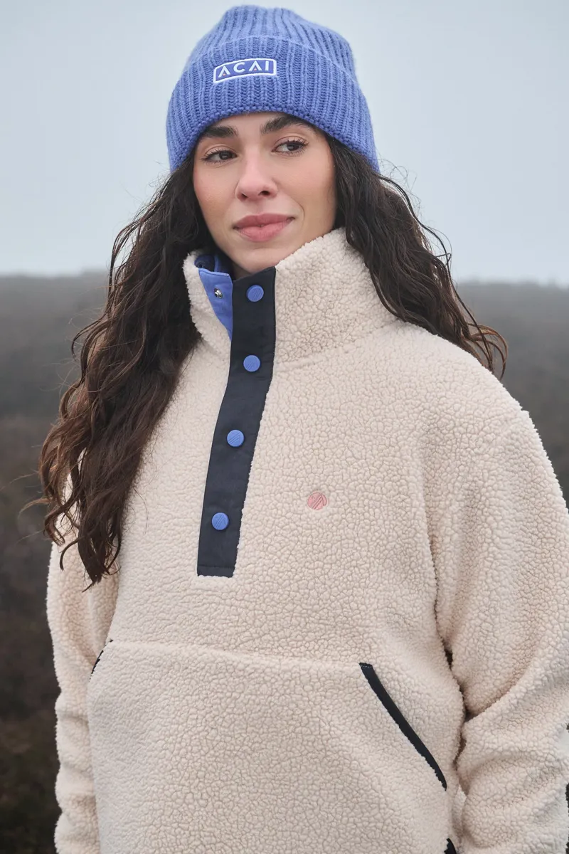 Acai Nomad Fleece Women's in Oatmeal/Navy-3