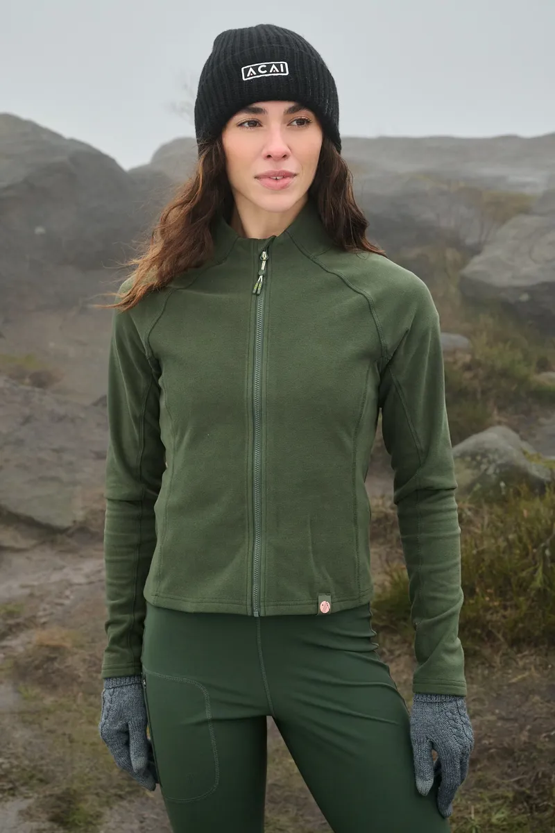 Acai Endurasoft Full Zip Fleece Womens in Woodland Green