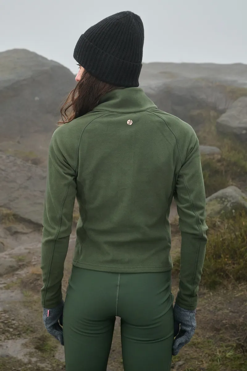 Acai Endurasoft Full Zip Fleece Womens in Woodland Green-3