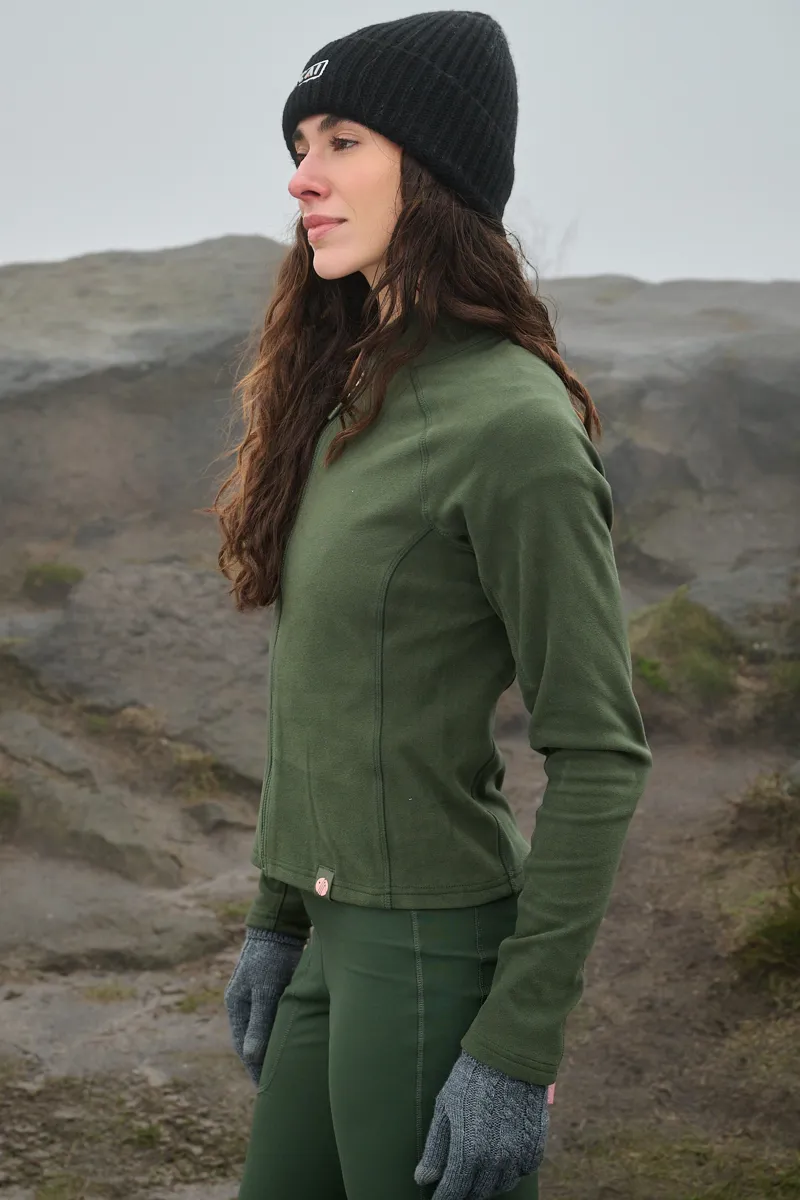 Acai Endurasoft Full Zip Fleece Womens in Woodland Green-2