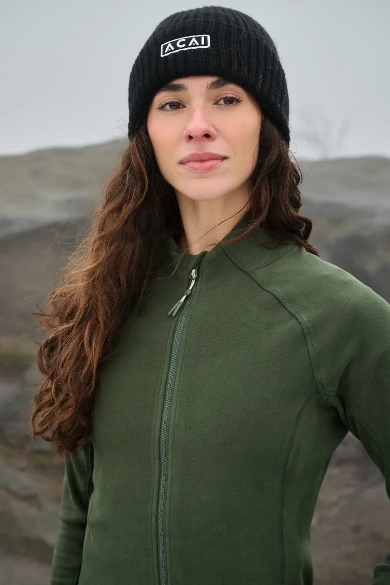Acai Endurasoft Full Zip Fleece Womens in Woodland Green-5