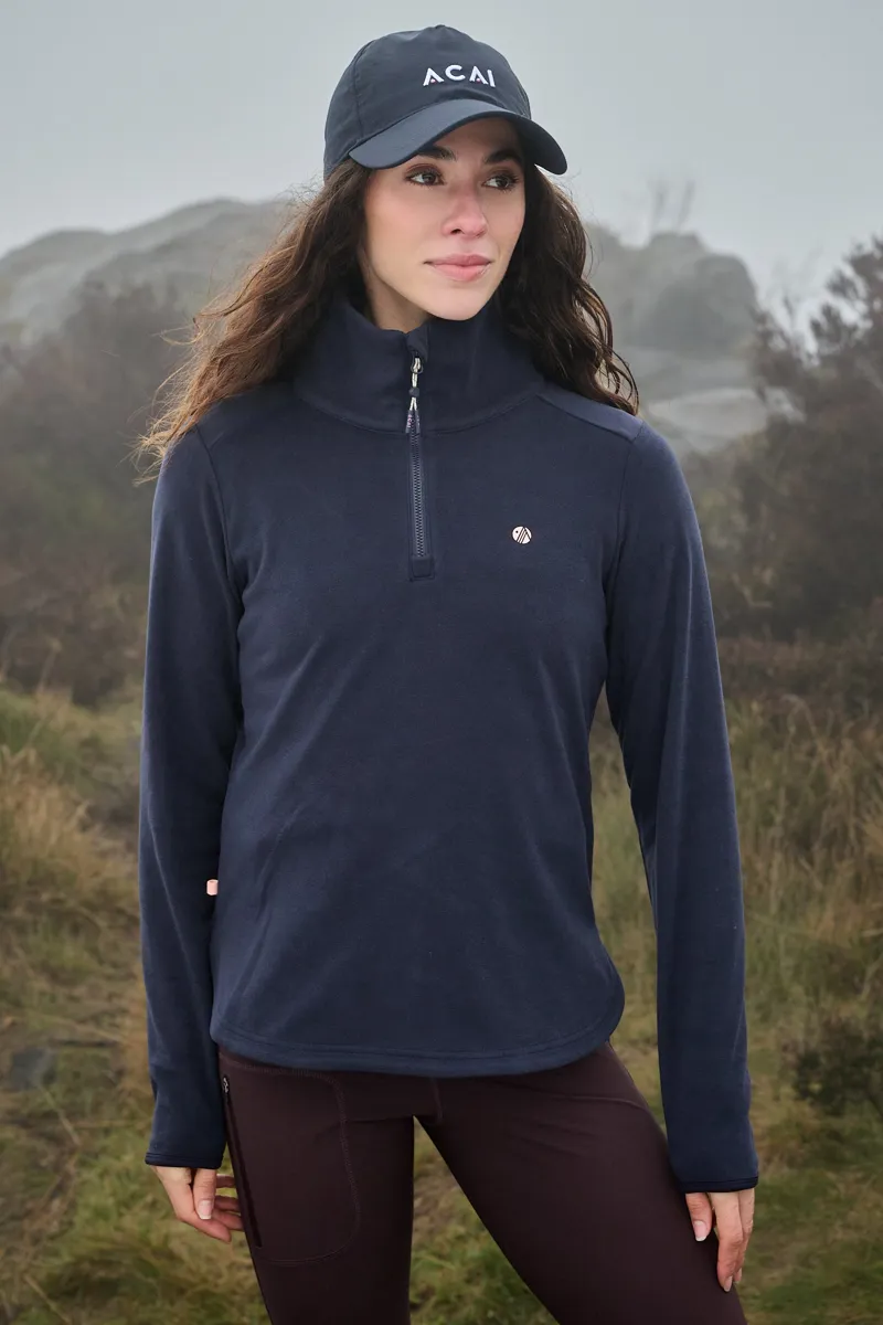 Acai Endurasoft Quarter Zip Fleece Womens in Deep Navy-1