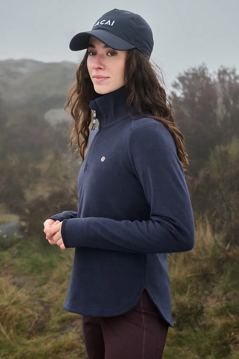 Acai Endurasoft Quarter Zip Fleece Womens in Deep Navy-2